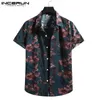 Men Shirt Imprimé Summer Summer Streetweve Streetwear Cotton Hawaiian Shirts Vacation Casual Camisas S-3xl Incerun 240424
