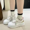 Casual schoenen Comemore Big Head Hoge kwaliteit Women 2024 Spring Dikke Bottom Ladies Lichtgewicht schoen vrouwelijk platform sneakers