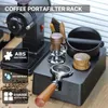 515358 mm ABS Coffee Portafilter Rack Distributeur Holder Espresso Sabellen Mat Stand Knock Box Accessoires 240423