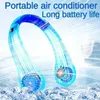 Electric Fans Neck Fan Portable Bladeless Hanging Neck Rechargeable Air Cooler 3 Speed Mini Fans Portable Fan For Fishing/Camping/Travel