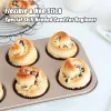 Formen 6 Tassen Cupcake -Pfanne Muffinschale Nicht -Schicht Kohlenstoffstahl Muffin Backwelle