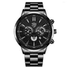 Armbanduhr Mode Herren Sportwachen Männer Uhr Luxus Edelstahl Quarz Armband Uhr Mann Business Casual Leder Reloj Hombre