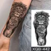 Tattoo Transfer wasserdichte temporäre Tattoo Aufkleber Lion Lion Leopard Familie Tiger Wolf Rose Flash Transfer Tatto Frauen Männer Arm Körperkunst falsche Tattoos 240427