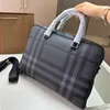 10A Fashion Trendy Unisex Laptop Bags Bags Lattice Business Bag Briefcase Luxury Designer Business Quality Handbag 230715 Shoulder Stri Ufqh