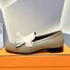 Kleding schoenen lente lederen kwastje lage hiel loafer vrouwen gemengde kleurpompen dame elegantie retro mode single ronde teen vrije sandalen