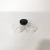 Sem pescoço 6 ml de recipientes de concentrado de vidro transparente com fornecedor de fábrica de embalagens de tampa preta de silício