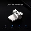 Drijft OTG 3 in 1 Penaandrijving 32 GB Micro USB 2.0 Geheugenstick 64 GB Pendrive 16 GB USB Flash Pen Metal voor USB Key Flash Drive