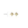 Orecchini per borchie 1 paio Drop 925 Sterling Sterling Bright Cubic Zircon Star Wedding Brincos Girls Gioielli