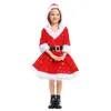 女の子のドレス幼児の女の子クリスマスチュール秋冬の長袖ハットホリデーパーティードレス4からかわいい