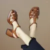 Chaussures habillées 2024 femmes sandales sexy talons hauts boucle bracelet de cheville épaisse plate-forme mode feme