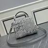Mini -bolsa 3D bolsa de luxo bordada bolsa de bolsa de designer artesanal Crystal's Bag Pérola Saco de ombro de Flor Pérola
