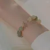 Bracelets de charme Bracelet Bracelet de perles de zircon Green Zircon Green Bracelet Bijoux de banquet de mode élégant Gift275p