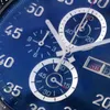 Luxe horloge hoogwaardige kaliber 16 Werk chronograaf keramische ring met zwart geruite wijzerplaat Day-date horloge Quartz Working Chronograph Movement Watch 44mm