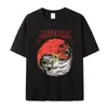 Mens Vintage Tshirts 100 Cotton Lightning Print Summer Tirt Tirt Rock Band Women Tees الملابس 240423