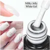 Lo smalto per unghie si incontrano su gel di estensione bianca di gelatina lattiginosa da 7 ml di gel di gel inzuppamento di nail art semi-permanente vernice francese gel per manicure Y240425