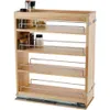 Multi-Use Wood Pull Out Spice Rack Organizer for Cabinet - Slide Out Shelf for Kitchen Pantry Organization - 5" W x 21.9" D x 25.2" H