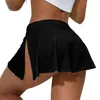 Kobiety damskie damskie damskie dzielone krótka spódnica lekka oddychająca taniec sport krótka spódnica Y240425