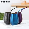 500 ml ze stali nierdzewnej Piar Wine Cup Rose Gold Tumbler Sok Koktajl Mleko Milk Metal Picie kubek do baru na zewnątrz 240418