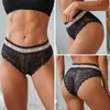 Women's Panties 2PCS/SET Womens Lace Underwear Transparent Sexy Underwear Low Waist Underwear Girls Underwear L-XXLL2404