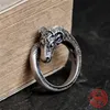 MKENDN VINTAGE ZWART 925 Sterling Silver Zodiac Schaap Schaap Vingervingerring Punk Biker Ringen voor mannen Male vrouwen sieraden 240420