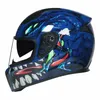 Motorcycle Helmets Piping Full Face Mens Biker Helmet Wear-Resistant Motocross Anti-Fall Equipment Breathable Head Protection M-2XL