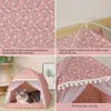 Cat Carriers Crates House Cat Tält Bed Pet House Stängd komfort Hammyta med golv Pet Puppy House Tyst kattbädd för litet husdjurhus 240426