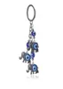 1PC Blue Evil Eye Charms KeyChain Elephant Pendent Key Chain Alloy Tassel Car Key Chain Fashion Jewelry Gifts2966615