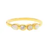 Anelli da matrimonio Bellissimi anelli di colore oro semplici gravi opali bianchi di fuoco intarsiati per donne delicate delicate gioielli delicati High Quali7953426