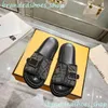 Designer Sandaler Jacquard Dual Buckle Slide Sandals känner Slides Floral Brocade Slides Flats Luxurys Läder Gummi Flip Flops Bottoms Beach Shoes Loafers Storlek 35-45