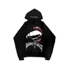 Herren Hoodies Sweatshirts Y2K Debüts Casual Black Lose Fallen Angel Print Hoodie im gesamten Netzwerk European und American Dent Ehepaar Spreng H240425