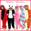 Habille des enfants kigurumi licorn pamas enfants baby animal combinaison saut de combinaison panda pams sommières filles cosplay pyjama pijamas