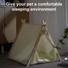 Cat Carriers Crates Houses Simple design of wooden cat and dog bed wooden pet tent mosquito proof pet sleep indoor cat bed products 240426