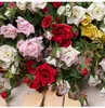 Dekorative Blumen Rosen Künstlicher Zweig rote Rose Realistische Fälschung für Hochzeit Home Dekoration Weihnachtsdekoration