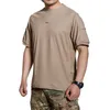 Taktiska T-shirts Mens Camouflage Tactical Quick Torking T-shirt Militär Combat Short Sleeved Shirt O-Neck Gym T-shirt Casual Overized T-Shirt 240426