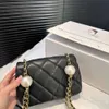 Marka Kadın Çantası Yeni Yaz Kadın Çantası Yüksek Dereceli Tek Omuz Crossbody Bag Lingge Altın Top Küçük Kare Çanta