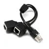 Adaptateur Splitter ANPWOO Ethernet Adaptateur réseau professionnel d'ordinateur portable Ethernet avec câble d'extension de câble réseau