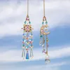 Decorative Figurines Crystal Pendant Prism Rainbow Retro Wind Chime Sun And Moon Hanging Colorful Light Catcher Garden Craft Creative