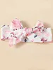 Meisjesjurken 2 stks babymeisje prinses Romper jurk lange mouwen lange mouwen mooie geribbelde bloemen jumpsuit met hoofdband voor pasgeboren babymeisje 0-18 maanden d240425