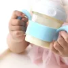 Nourrir la bouteille de silicone pour la bouche large bouteille de bébé poignée de poignée pour les bouteilles de lait universelles accessoires de bouteille résistante à la chaleur