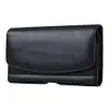 Men's Horizontal Flip Waist Bag Leather Cover with Belt and Card Insertion