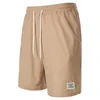 Shorts masculinos verão nova cor de cor sólida calças velas simples trimestres shorts calças casuais j240426