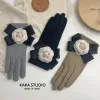 Korean Ladies Winter Gloves Fashion Cute Touch Screen Five Finger Cashmere Warm Women Gloves