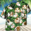 Camisas casuais masculinas Moda Moda de verão Camisetas Hawaiian Hamster Animal 3D Impressão aconchegante casual Camisas de um botão de manga curta Camisas de tamanho grande 240424