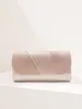 2023 Factory Spot Cross-border E-commerce Stitched Women's Bag Pleated Flip Clutch Bag Fine Pink Ladies Banquet Bag Manufacturer