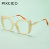 Sunglasses R57092 Metal Legs Reading Glasses Lady Luxury Large Frame Cat Eye Presbyopic Spectacle Dioptric 0.50- 3.50