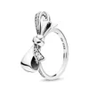 925 anello di prua luminoso in argento sterling Clear CZ Valentine's Day Designer Ring Anello di moda 197232CZ