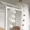 Estatuetas decorativas infantil cama de bebê copa bola de chiffon pom para roupas de cama da rede de mosquito pendurando decoração de quarto de casa
