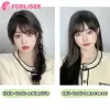 Bangs FORLISEE Wig Piece For Women With Thin Air Oblique Bangs To Increase Hair Volume And Fluffy Head Bangs Wig