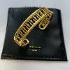 Hot sale Retro style Designer new CELI Bangle Paris Classic Brand Bracelets for Women 18k Gold Plated Cuff Bracelet Valentine Party gift