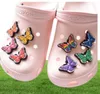 100pcs / lot Accessoires de chaussures en PVC Original DIY Butfly Chaussures Décoration Jibz pour charmes Bracelets Kids Gifts6129367